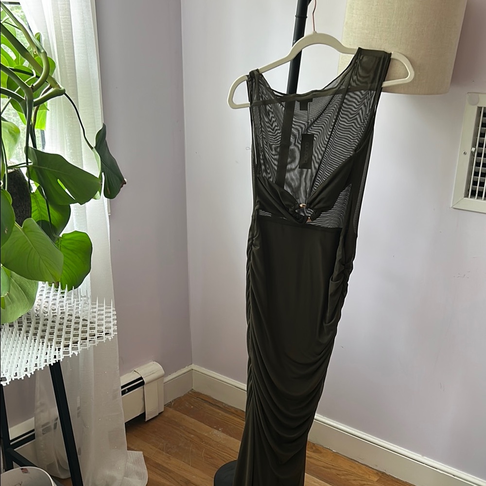 Boohoo Black Mesh Dress